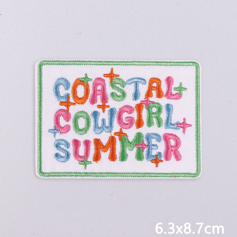 Parche de vaquera de verano, parches para planchar para ropa, pegatina, parches bordados de dibujos animados/Cactus en ropa, apliques para coser/fusibles DIY - imagen 2