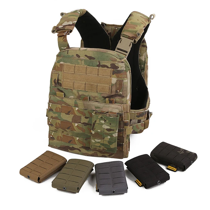 Emersongear-bolsa táctica LCS para cargador de pistola, 9mm, 556mm, 762mm, bolsa para Rifle Mag, portador individual, doble MOLLE, corte láser, Airsoft - imagen 3