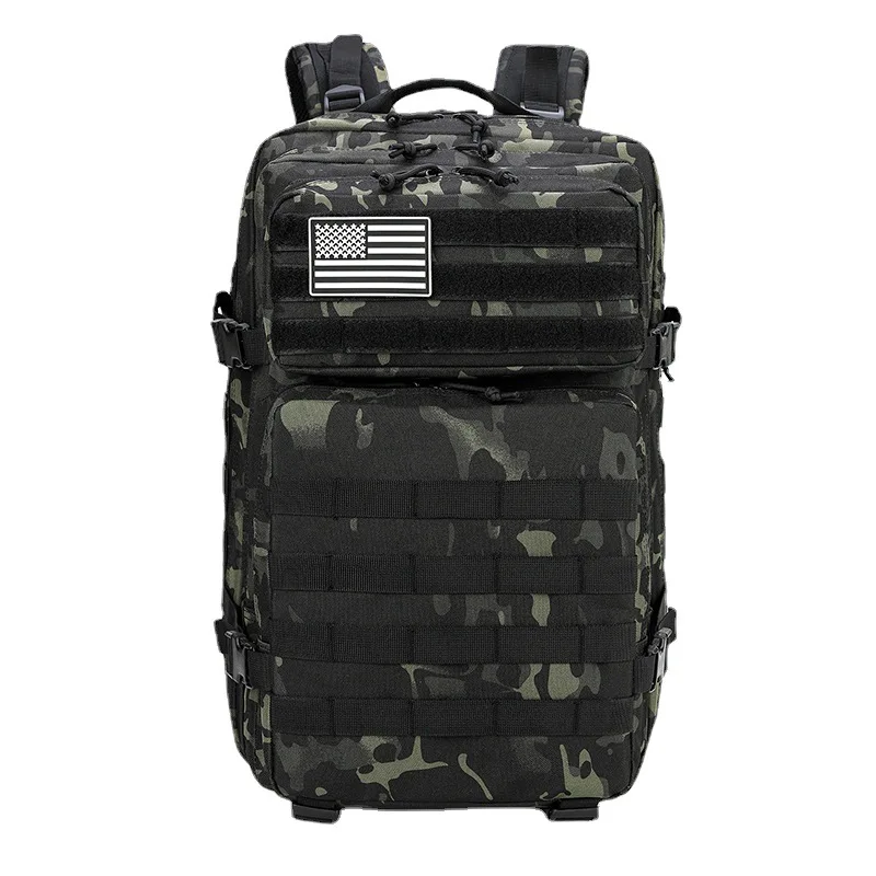 Mochila táctica MOLLE 3P para hombre y mujer, bolsa impermeable de gran capacidad para exteriores, viaje, senderismo, Camping, camuflaje, 900D, Oxford - imagen 4