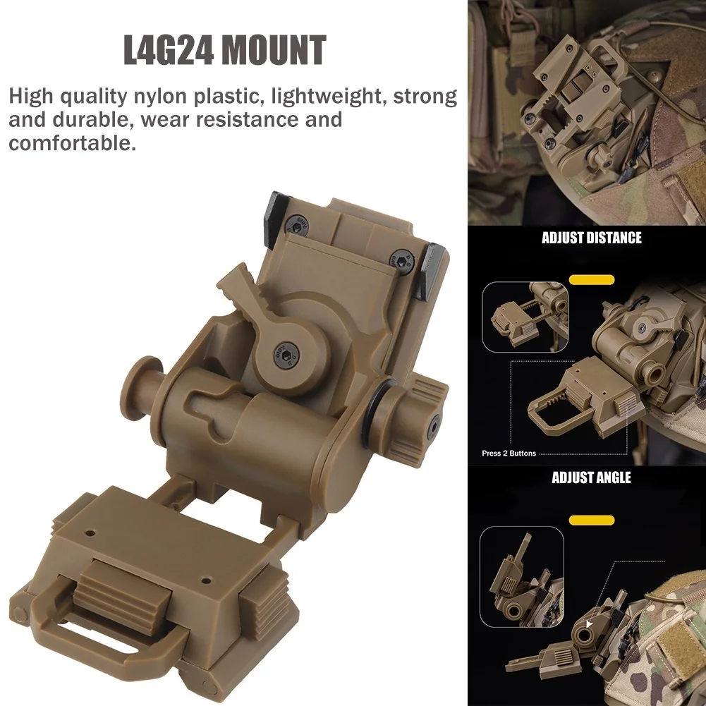 Juego de casco táctico Airsoft, cubierta de casco rápido, modelo PVS31, soporte L4G24, luz de señal de mariquita para protección de juegos de campo Cs - imagen 5