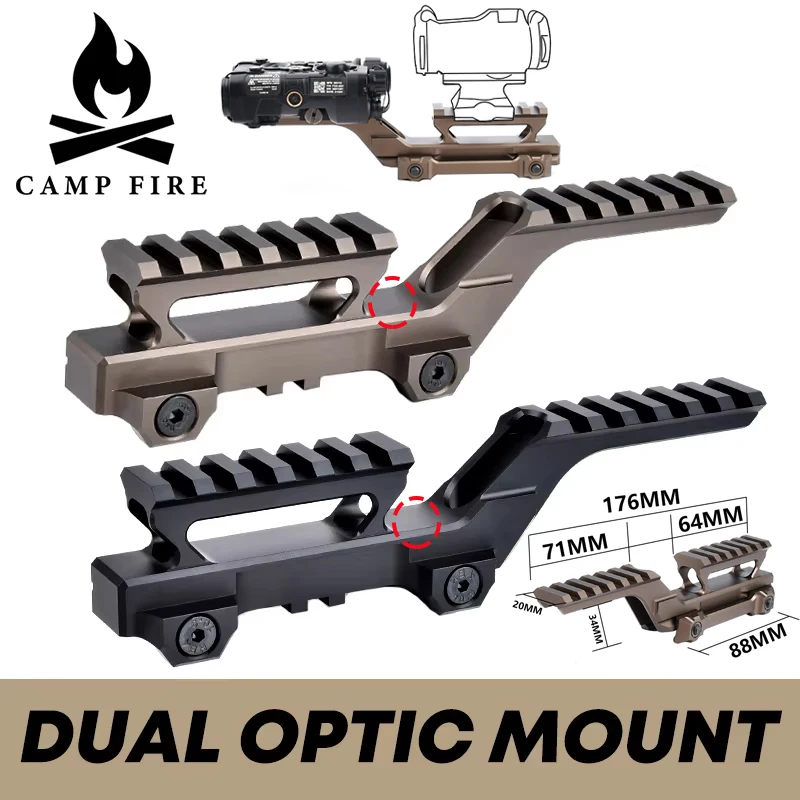Montaje táctico de punto rojo, montaje óptico Dual, plataformas PDW/SMG, luces térmicas AIMPOINT Trijicon Fit MIL-STD-1913, o Picatinny