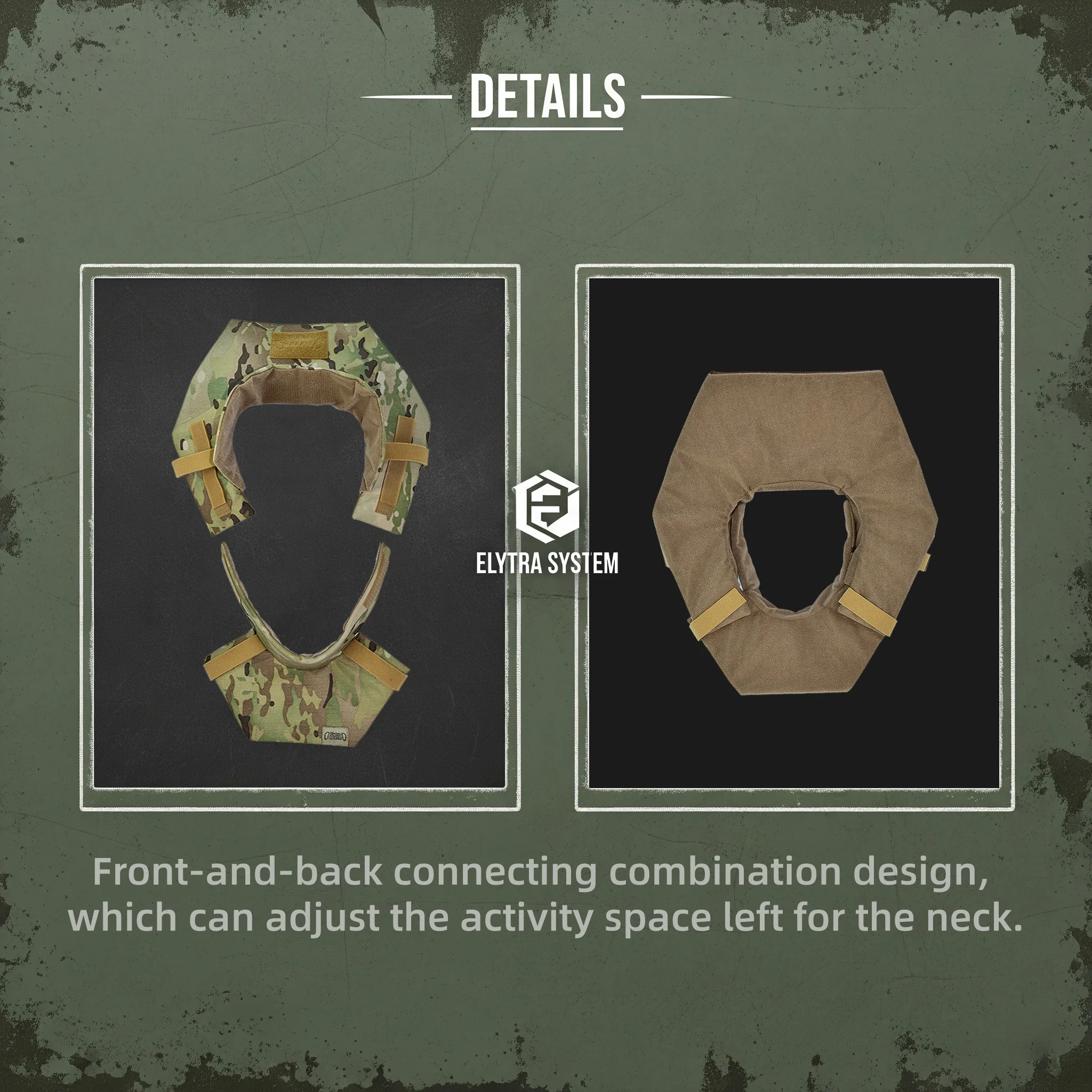 Protección táctica de área grande armadura de cuello ajustable accesorios de chaleco táctico protección del cuello - imagen 5