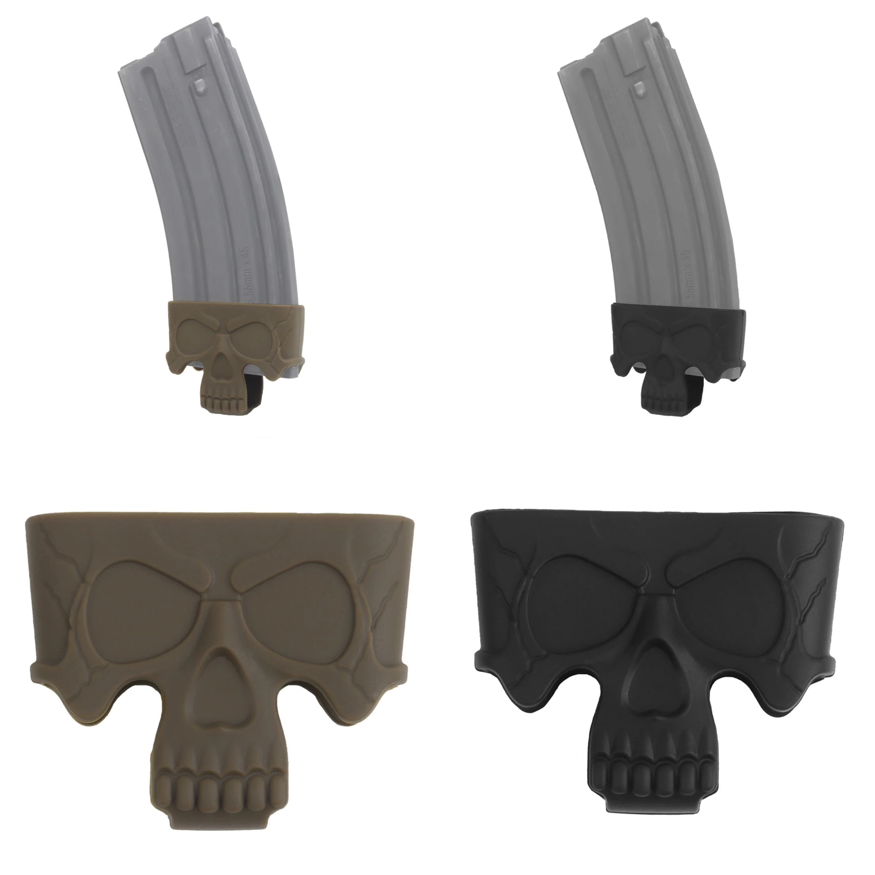 Funda de goma táctica 5,56 para revista rápida, agarre antideslizante, bucles de jaula de asistencia para M4 M16 AR15, accesorios para pistola de Paintball