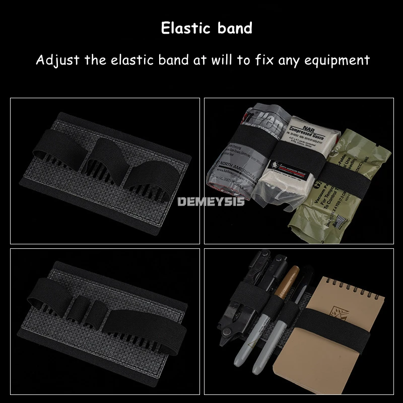 Bolsas para exteriores, tablero de placa integrado, placa multiusos, sujetador mágico, banda elástica, hebilla de nailon, Panel de almacenamiento para herramientas de caza - imagen 5