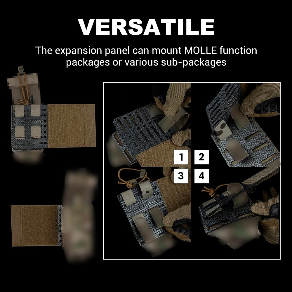 Expansor Molle, extensión de aparejo de pecho, faja, portador de placa, alas laterales, aparejo de pecho, extensor de ala, accesorios de chaleco táctico - imagen 4