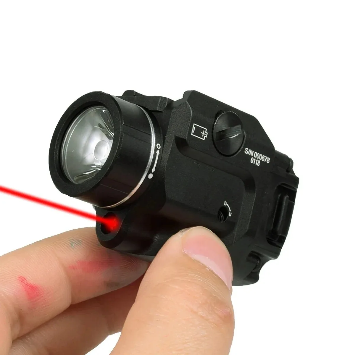 Luz exploradora táctica de 1000 lúmenes TR-8 TR-7 TR 7X TR-1 para Glock 17 19 1911 Taurus G2c G3C luz láser estroboscópica LED compatible con riel de 20mm - imagen 4