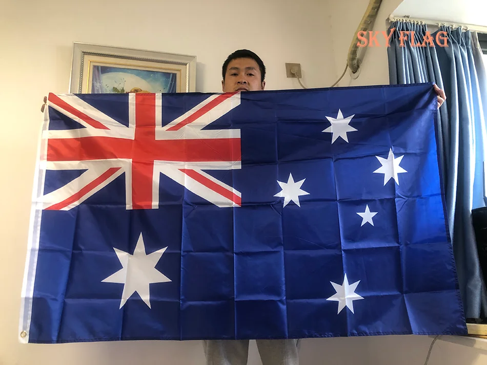 Bandera del SKY, bandera de Australia, 90x150cm, colgante de poliéster impreso, pancarta nacional australiana, decoración del hogar para celebración