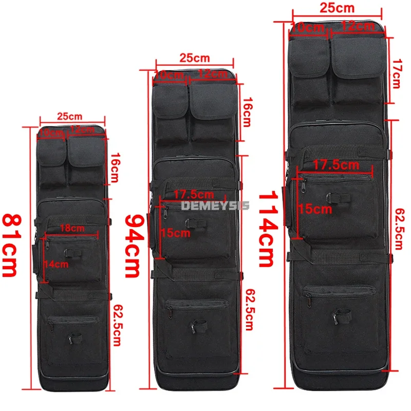81 94 114cm bolsa táctica para pistola funda para Rifle mochila francotirador carabina Airsoft tiro llevar bolsos de hombro para accesorios de caza - imagen 2