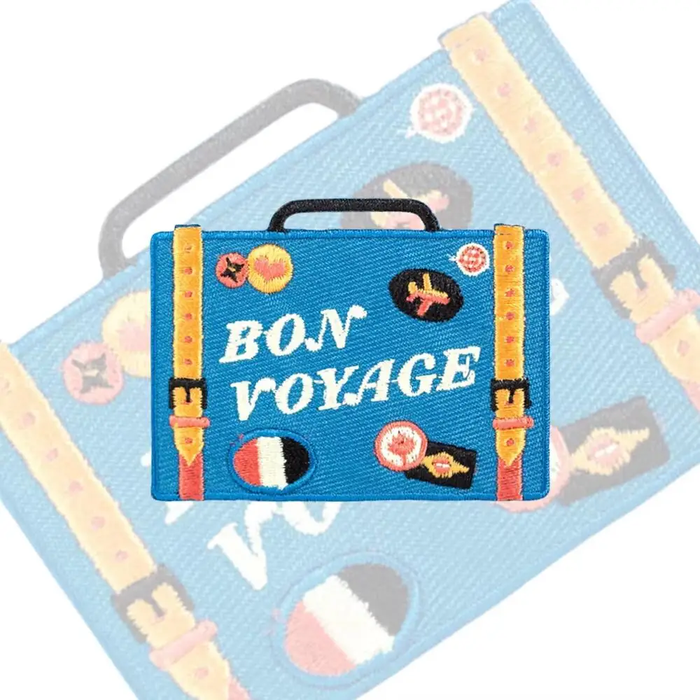 Parches bordados BON VOEAGE, accesorios de ropa, planchado para ropa, parches bordados de 2,5 pulgadas de ancho, bonito y divertido DIY - imagen 3