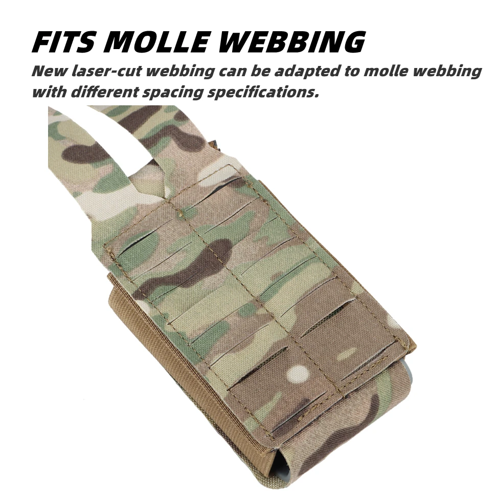 Táctico 5,56 5,45 7,62 SRMP bolsa de un solo cargador con Clip de soporte de nailon MOLLE CS militar caza Rifle Airsoft cinturón chaleco - imagen 3