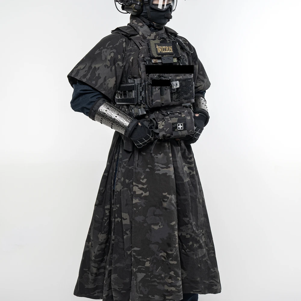 Traje de pez volador de medio brazo, abrigo táctico modificado, estilo de la dinastía Ming China - imagen 3