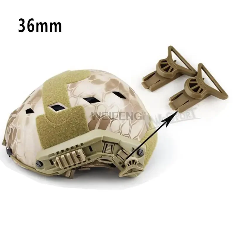 Adaptadores de riel de abrazadera giratoria táctica NVG, hebilla de riel para gafas, adaptador para casco, accesorios para casco de cuerda de nailon - imagen 4