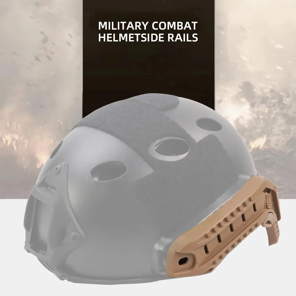 Adaptador de montaje de riel de casco táctico rápido, accesorios militares para casco de equitación al aire libre, Riel lateral con cordón, Tornillo de montaje - imagen 4