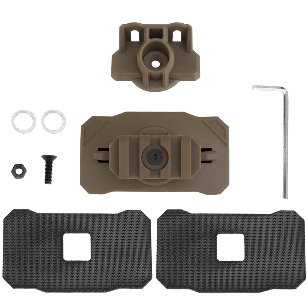 Adaptador de Base de montaje de linterna para casco táctico, dispositivo de visión nocturna de rotación, accesorio de montaje, soporte para linterna - imagen 2