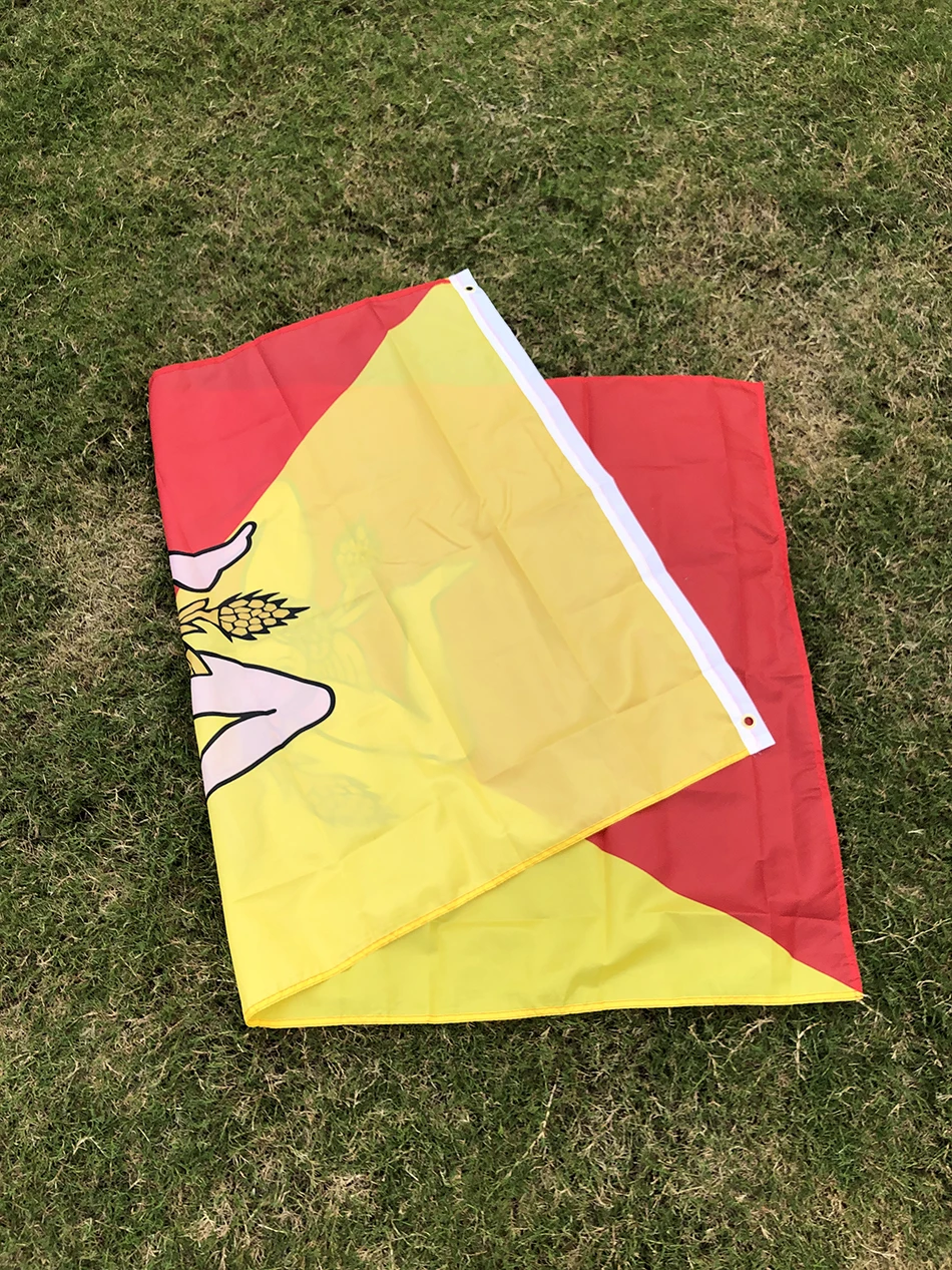 SKY FLAG Bandera de Sicilia 90x150cm 3x5 pies Banderas y pancartas de Sicilia Símbolo de Trinacria de Italia Bandera de Sicilia para Decoración - imagen 5