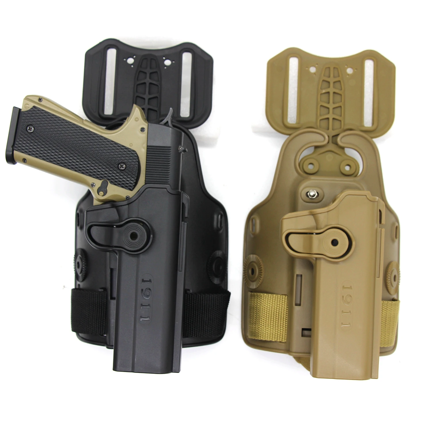 Colt 1911, funda para pistola con pierna caída, cintura táctica, muslo 1911, funda para pistola de caza, paleta de pierna con rotación de 360 grados para CS