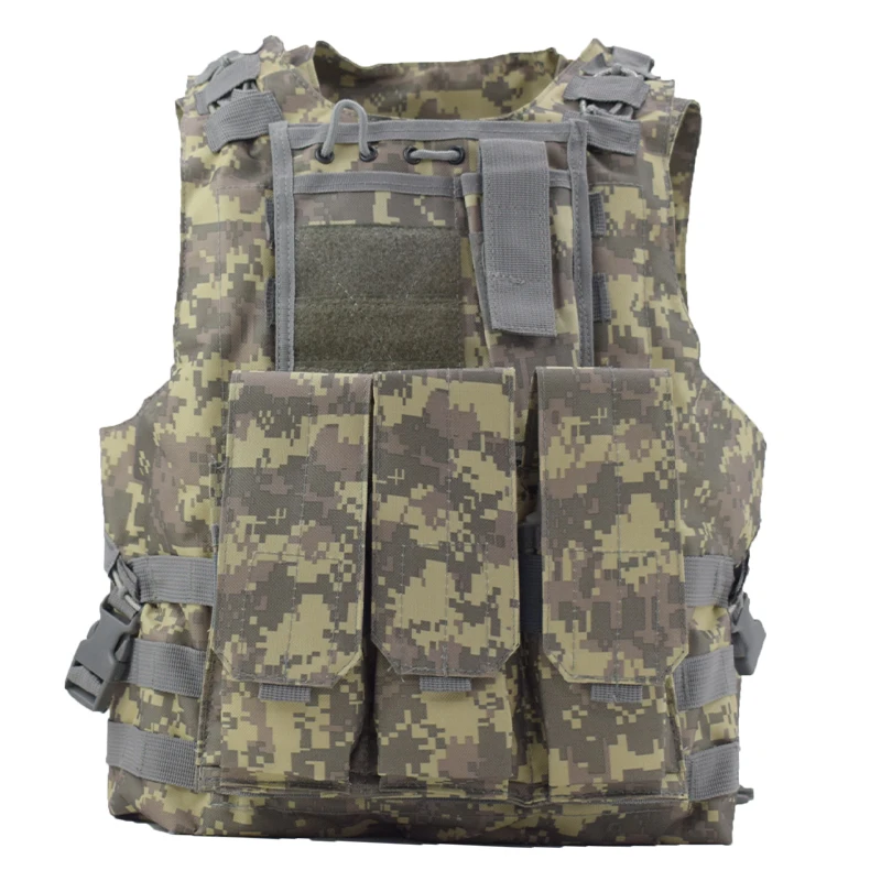 Chaleco táctico porta placas MOLLE – Camuflaje airsoft y paintball - imagen 4