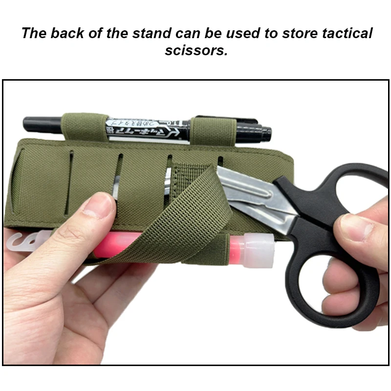 Bolsa de torniquete táctico, bolsa de herramientas de primeros auxilios para traumatismos, soporte para tijeras médicas, cinturón de trabajo de acceso rápido, accesorios de caza - imagen 4