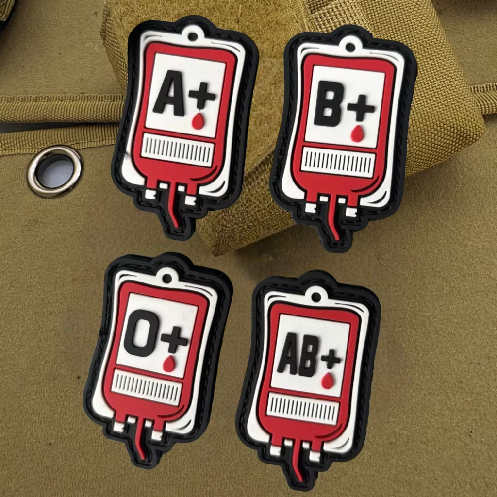 Parche táctico grupos sanguíneos – Insignia velcro para mochilas y brazaletes - imagen 3