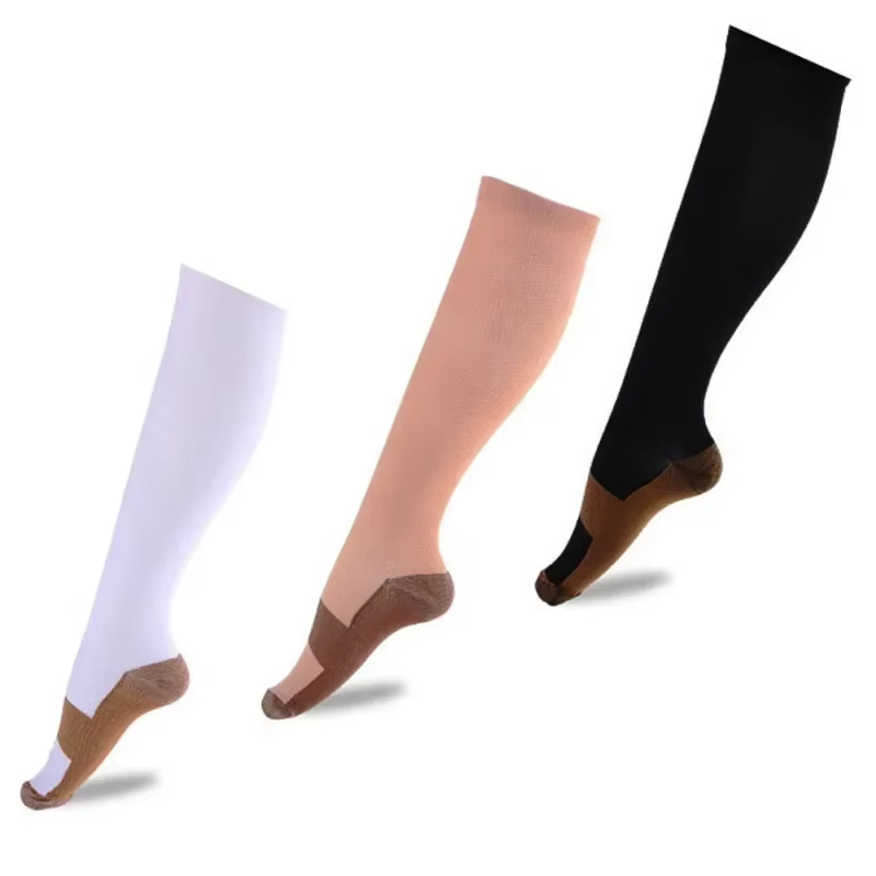 Calcetines de compresión cobre hasta la rodilla unisex deportivos - imagen 2