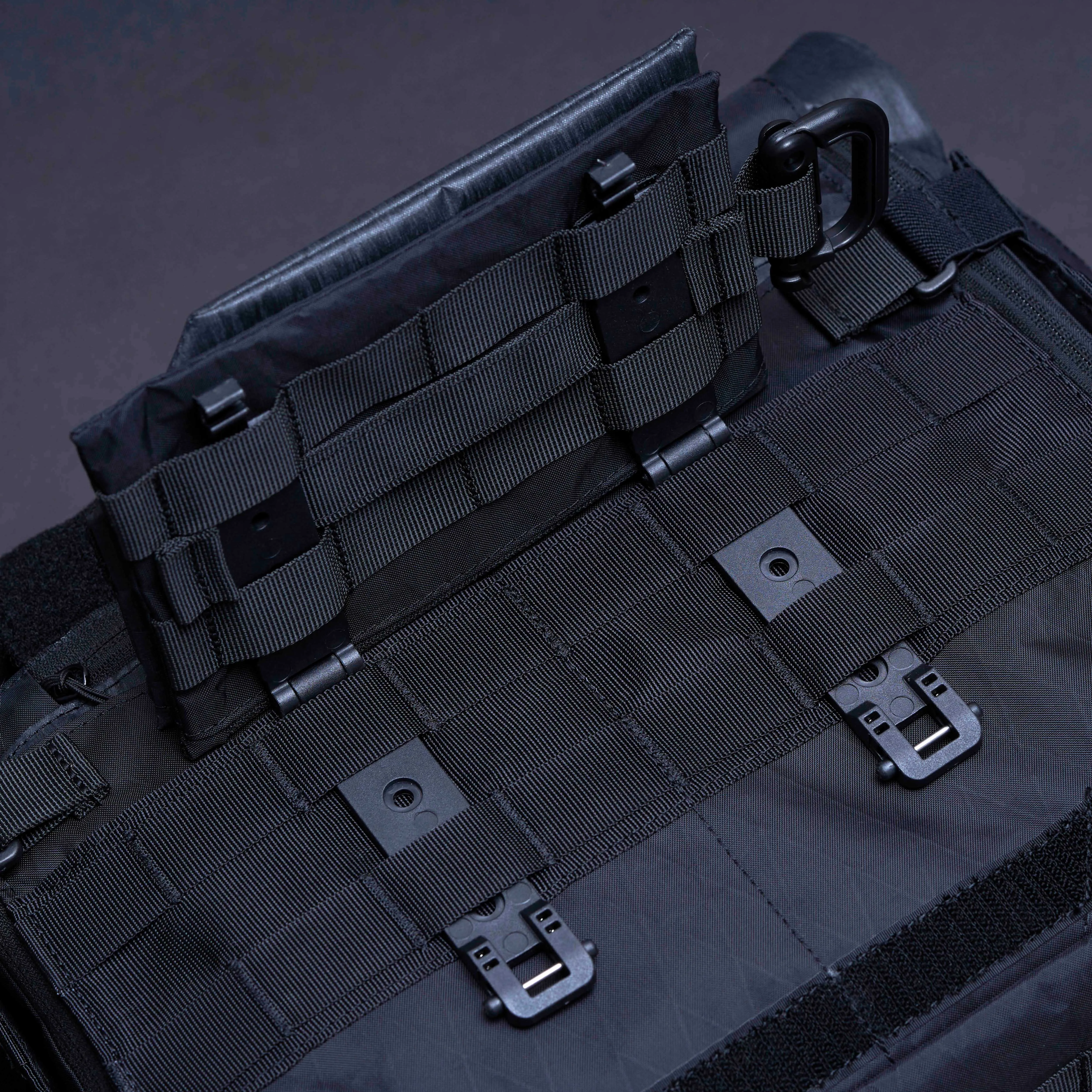 Hebilla estabilizadora de doble fila MOLLE táctica para exteriores, bolsa principal y bolsa secundaria, hebilla de conexión de cinta - imagen 2