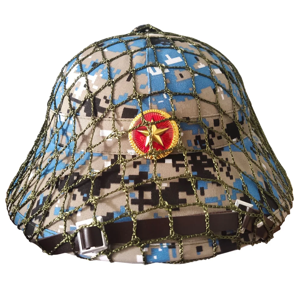 Casco vietnamita, sombrero de camuflaje, casco con gorra de malla, accesorios de rendimiento, sombrero de casco, casco de camuflaje azul Vietnam - imagen 5
