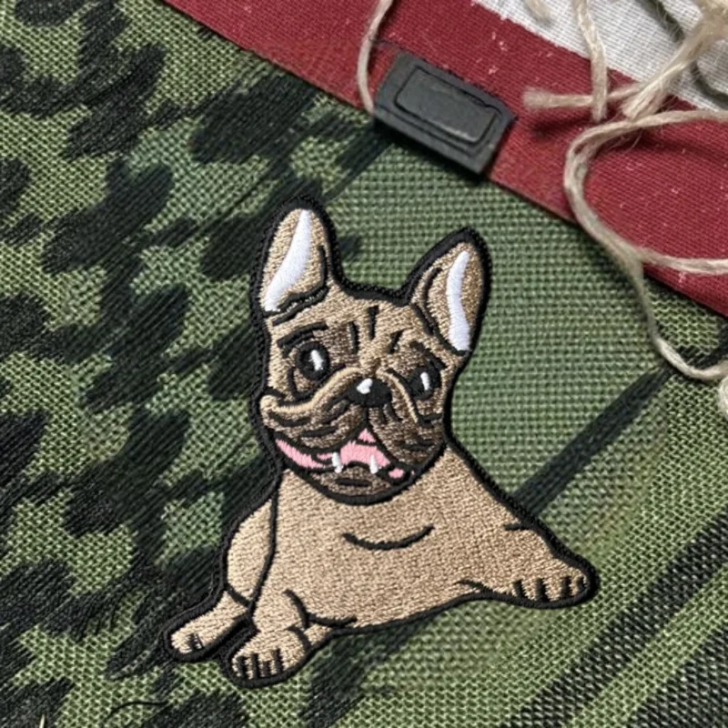 Parche bordado de Bulldog, chaleco táctico, sombreros con gancho y bucle, insignia de moral, mochila, pegatinas decorativas, parches para brazalete para ropa - imagen 2