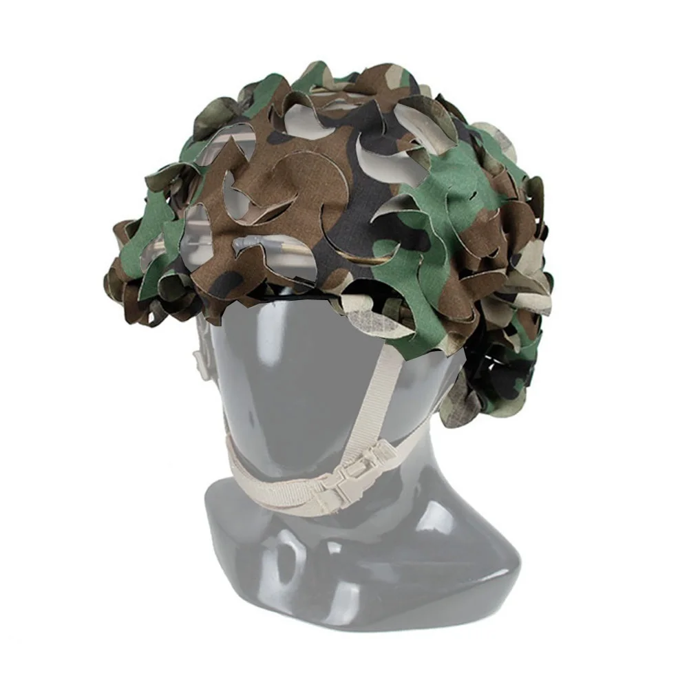 Cubierta de casco rápido de camuflaje táctico, tela de casco CP de camuflaje de rama insertable, accesorios para equipos de Paintball al aire libre