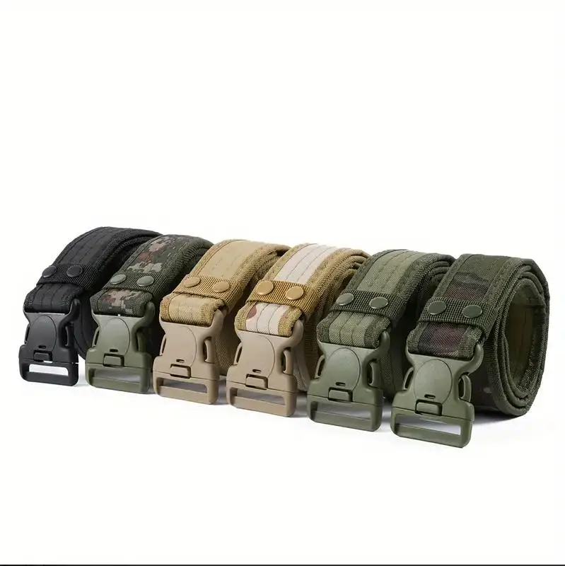 Cinturón tejido para deportes al aire libre para hombre con hebilla de plástico de liberación rápida, tres opciones de color disponibles - imagen 4