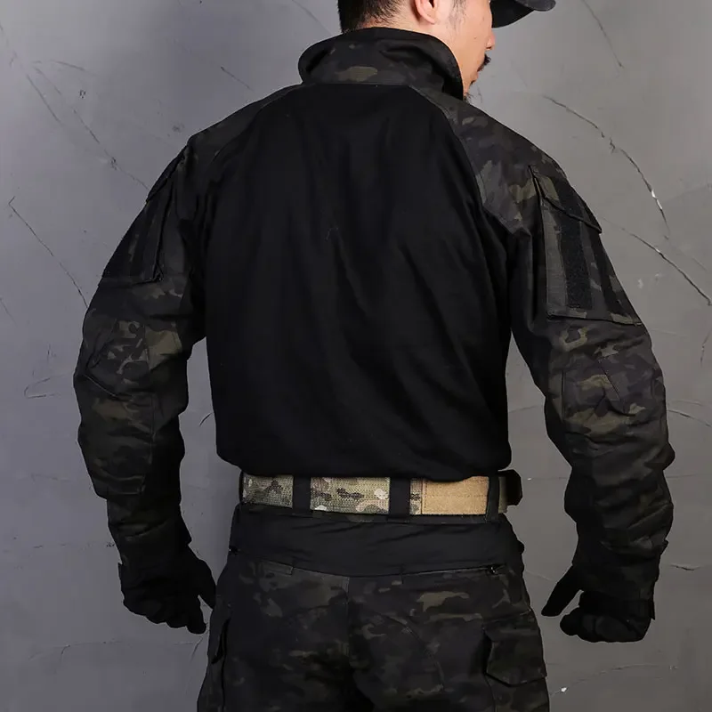 Emersongear-Conjunto de uniforme de combate G3, camisas de asalto tácticas Gen3 para hombre, pantalones, Tops, pantalones Cargo, traje de entrenamiento de nailon MCBK - imagen 5