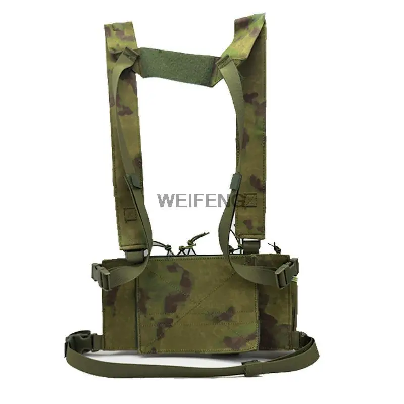 Chaleco táctico de arnés en H para el pecho, bolsa de descarga, bolsa para revistas, Walkie Talkie, chaleco de caza, paquete frontal - imagen 4