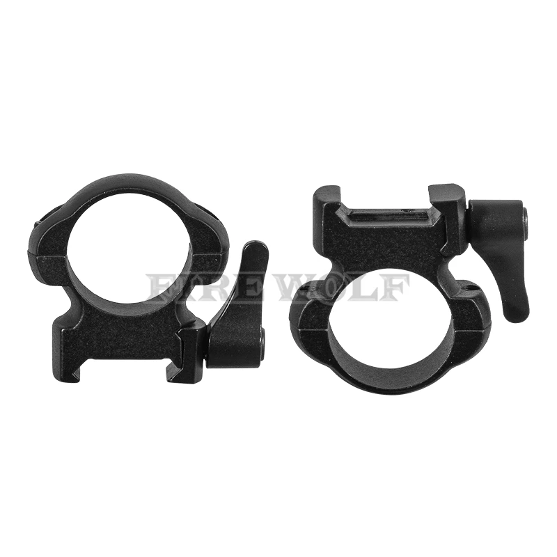 FIRE WOLF 2 unids/set alcance de acero anillos de 25,4mm liberación rápida perfil bajo medio alto para riel de 20mm montaje de anillo de escopios de caza - imagen 5