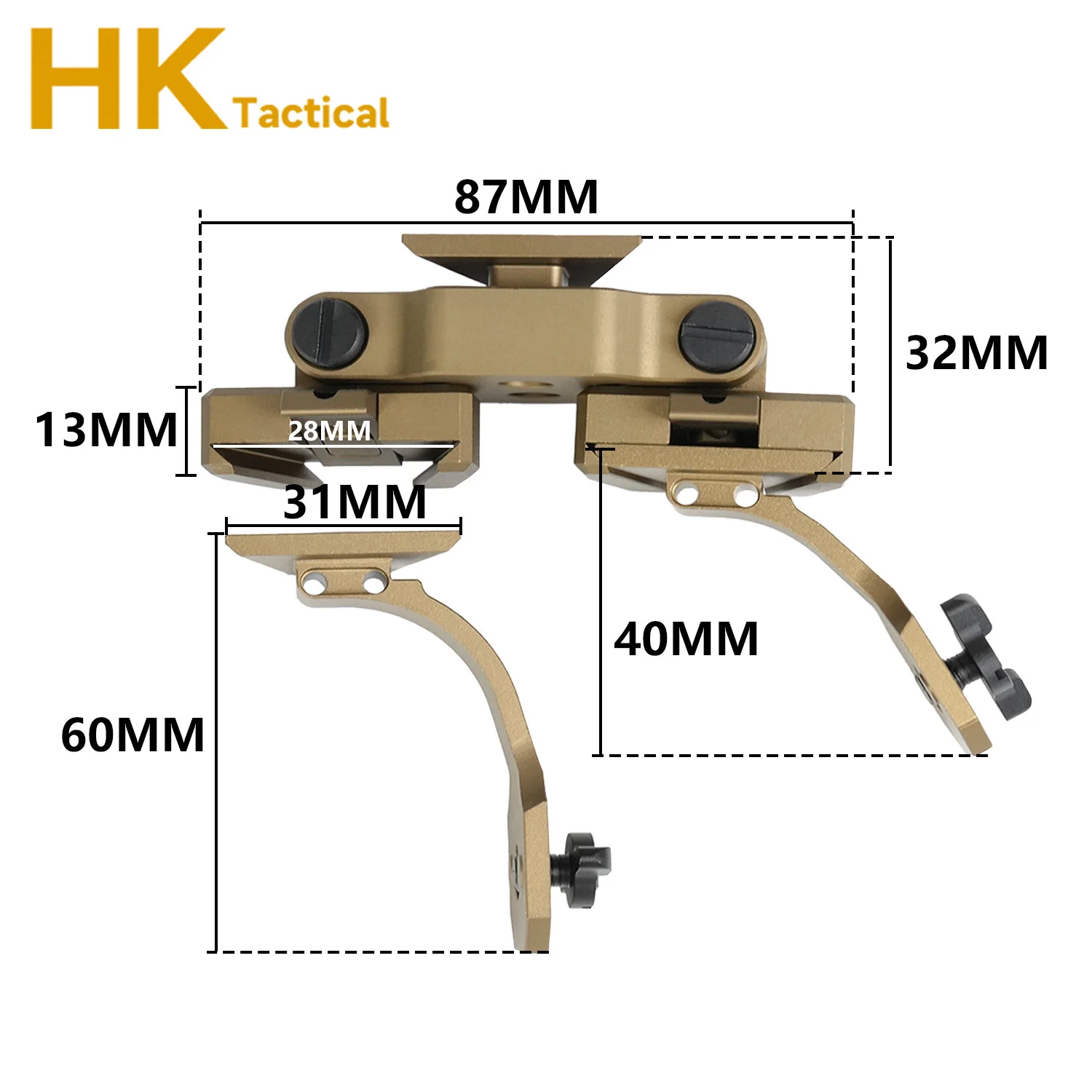 PVS-14 Gafas visión nocturna con doble soporte casco J-Arm metálico - imagen 2