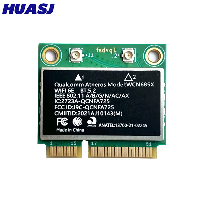 QCNFA725 NFA725 WCN685X 2400Mbps 2,4G/5G/6Ghz para Bluetooth 5,2 802.11AX adaptador de red inalámbrico para ordenador portátil Win10/Win11 - imagen 5