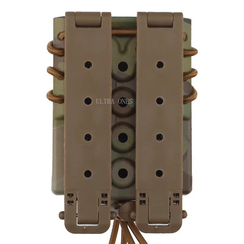 Bolsas dobles para revistas de 9MM + M4, bolsas para cinturón de tiro táctico de extracción rápida, funda, soporte para bolsa Mag de caza Airsoft - imagen 5