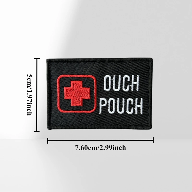 Parche bordado insignia tactica EMTs con gancho y bucle para mochila - imagen 3