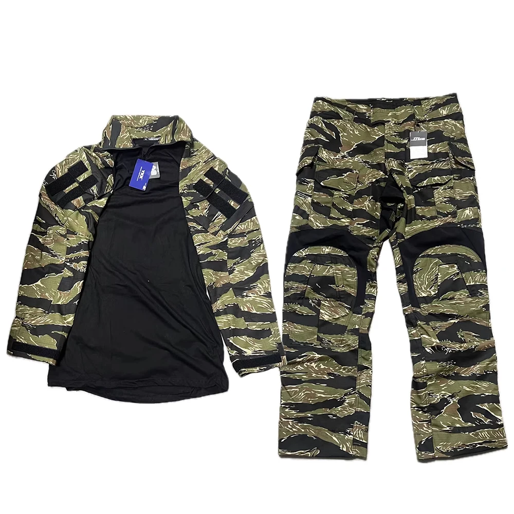 Nuevo conjunto de traje de rana G3 a rayas de tigre de la jungla para deportes al aire libre, traje de rana GEN3 a rayas de tigre de Vietnam, conjunto de pantalones tácticos