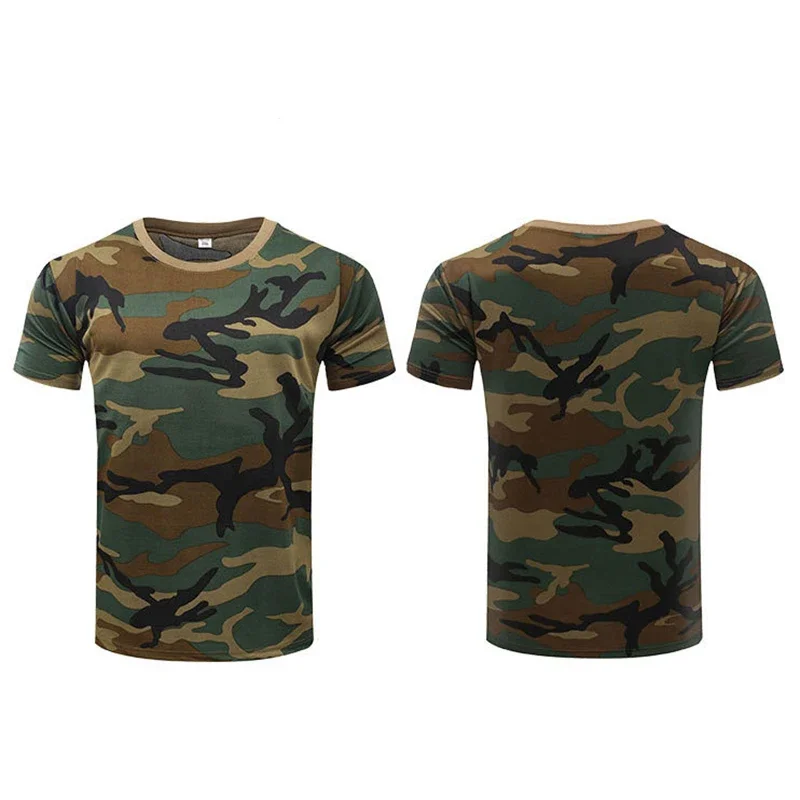 Camiseta de camuflaje de caza, camisetas de manga corta de verano, camiseta para hombre, camiseta táctica militar para exteriores, camiseta de combate, Fitness y senderismo - imagen 5