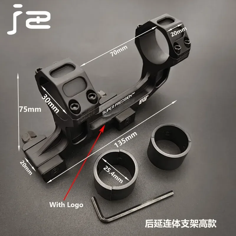 GEISS-montaje de alcance de una sola pieza de Metal, anillos de 25,4mm y 30mm, nivel de burbuja óptico para riel Picatinny de 20mm, accesorios tácticos de caza