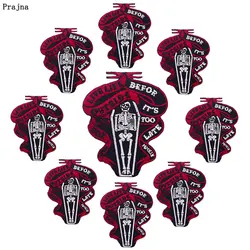 Parche calavera punk bordado termoadhesivo para chaqueta táctica MOLLE
