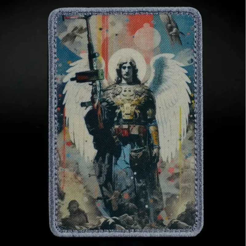Insignia de moral táctica de Ángel "Guardian", emblema de gancho y bucle impreso, ametralladora militar, brazalete del ejército de Ángel, mochila, pegatina para ropa - imagen 3