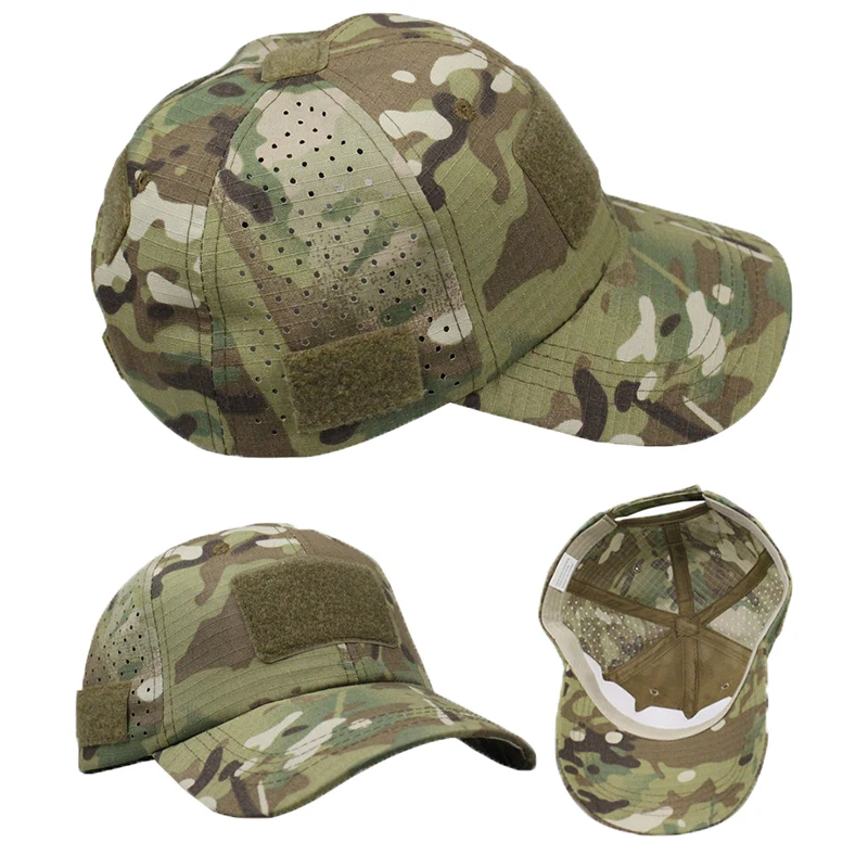 Gorra de béisbol táctica Multicam de camuflaje para exteriores, gorra con protección solar transpirable para caza, senderismo, correr, pescar y acampar