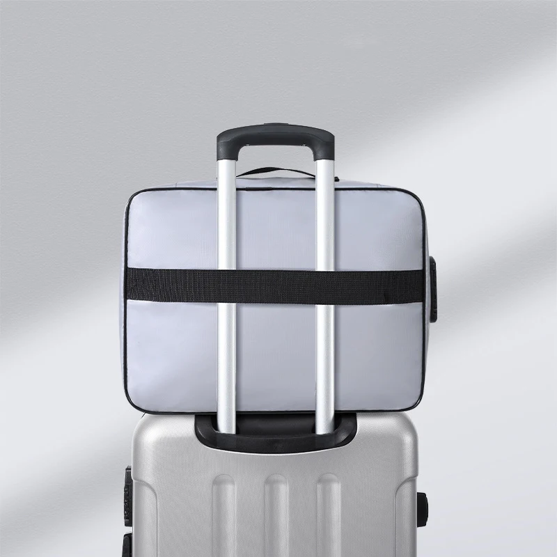 Lawaia Bolsa para documentos ignífuga con cerradura Maletín resistente al fuego Bolsa para archivos ignífuga Almacenamiento de documentos impermeable - imagen 5