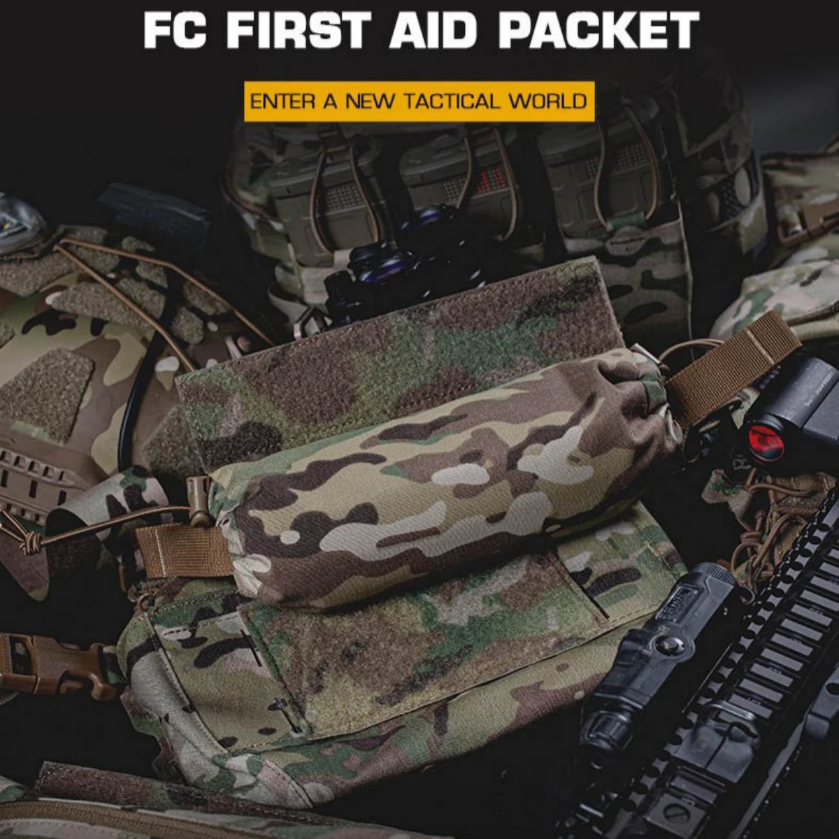 Bolsa médica Universal V5 PC FC IFAK, botiquín de primeros auxilios con inserción extraíble dividida, bolsa de paquete Compatible con chaleco Hook-LooP, aparejo para el pecho