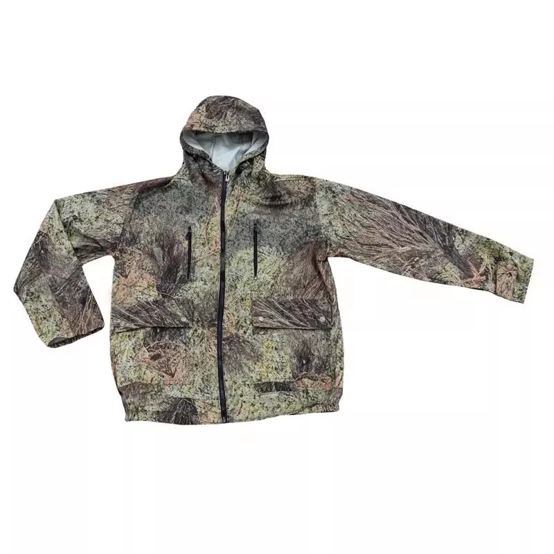 Ropa para exteriores de primavera y otoño para hombre, ropa para observación de aves, traje de pesca de camuflaje biónico de pradera marchita, resistente al desgaste - imagen 2