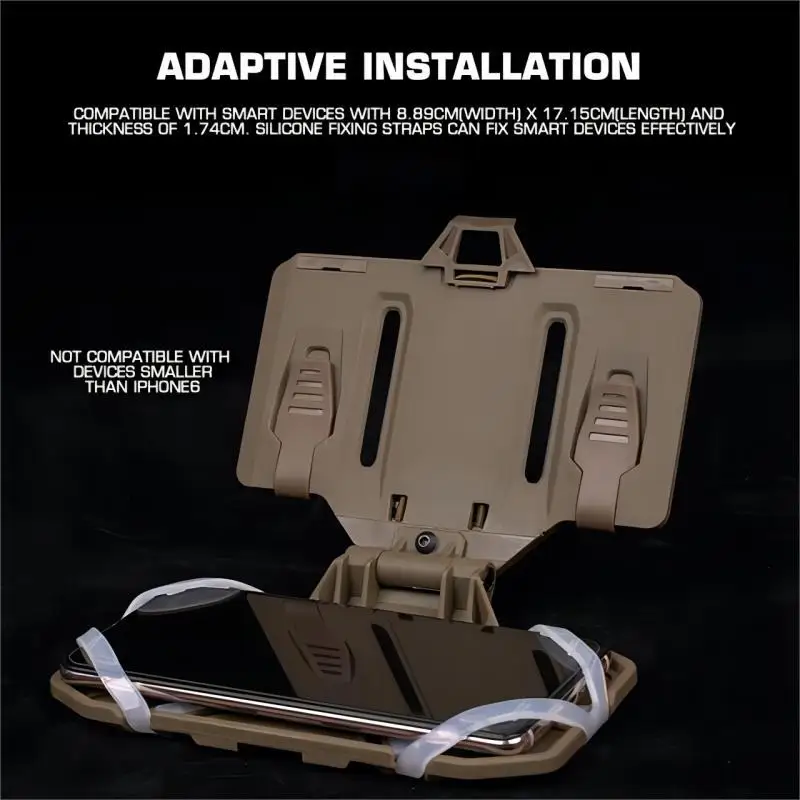 Soporte táctico para teléfono MOLLE, tablero de navegación plegable, equipo de sujeción para teléfono móvil, accesorios para chaleco de caza Airsoft, Flip Lite - imagen 5