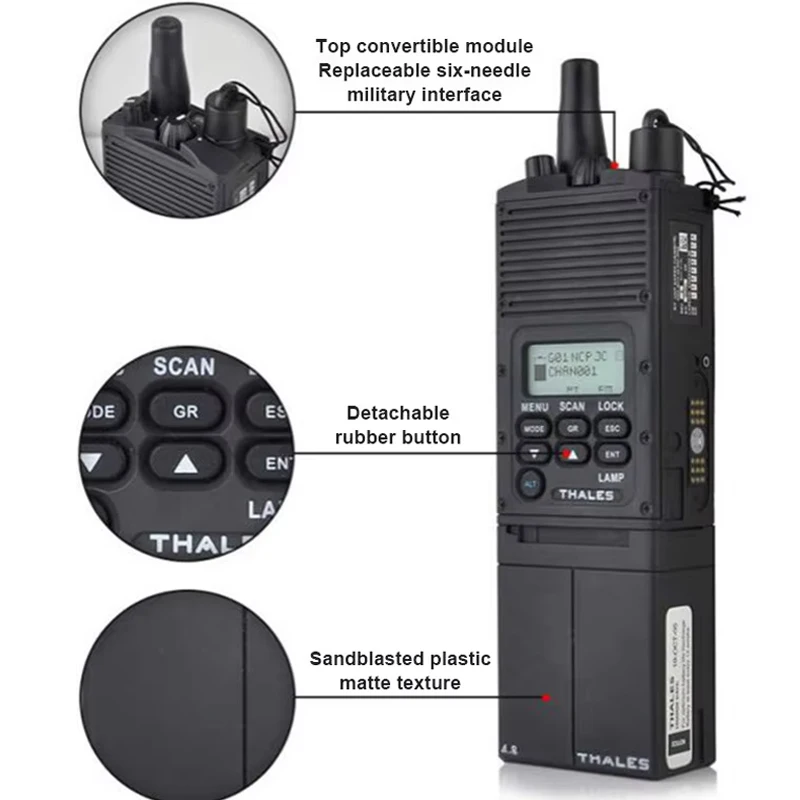 WADSN táctico militar Softair Radio del ejército PRC-148 PRC 152 funda de Radio simulada paquete de antena Talkie Walkie PRC 148 PRC152 Cosplay - imagen 4