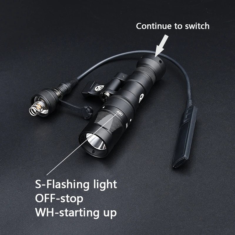 WADSN M340W Scout Light M340, linterna táctica, luz blanca, Airsoft, arma, antorcha con montaje MLOK, AR15, Rifle, lámpara de caza - imagen 2