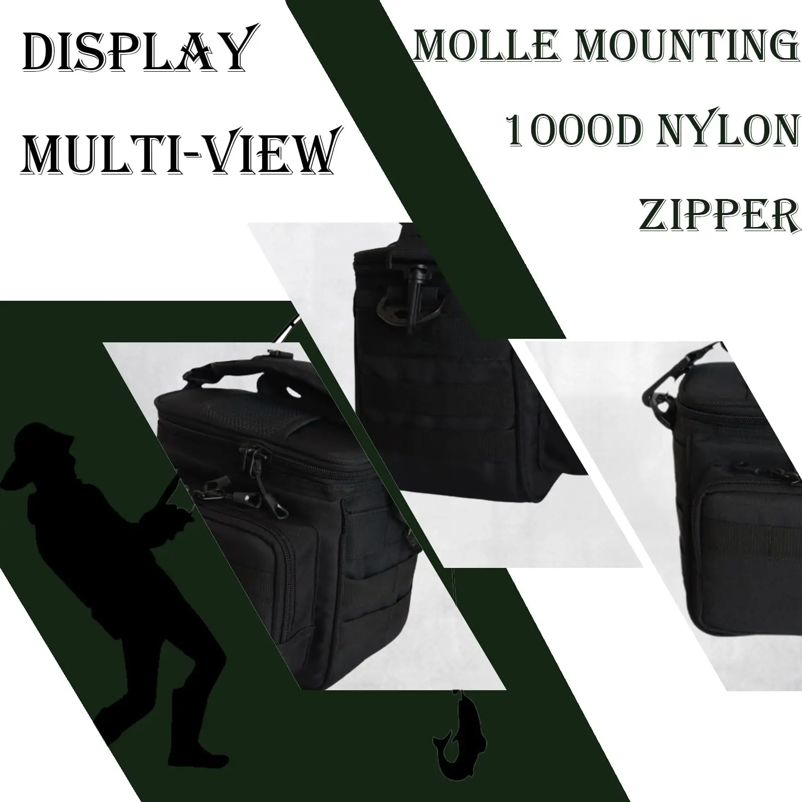 Bolsas multifuncionales para aparejos de pesca con sistema MOLLE y soporte para botellas de agua, señuelos de peces, almacenamiento de utilidad, riñonera de pesca - imagen 5