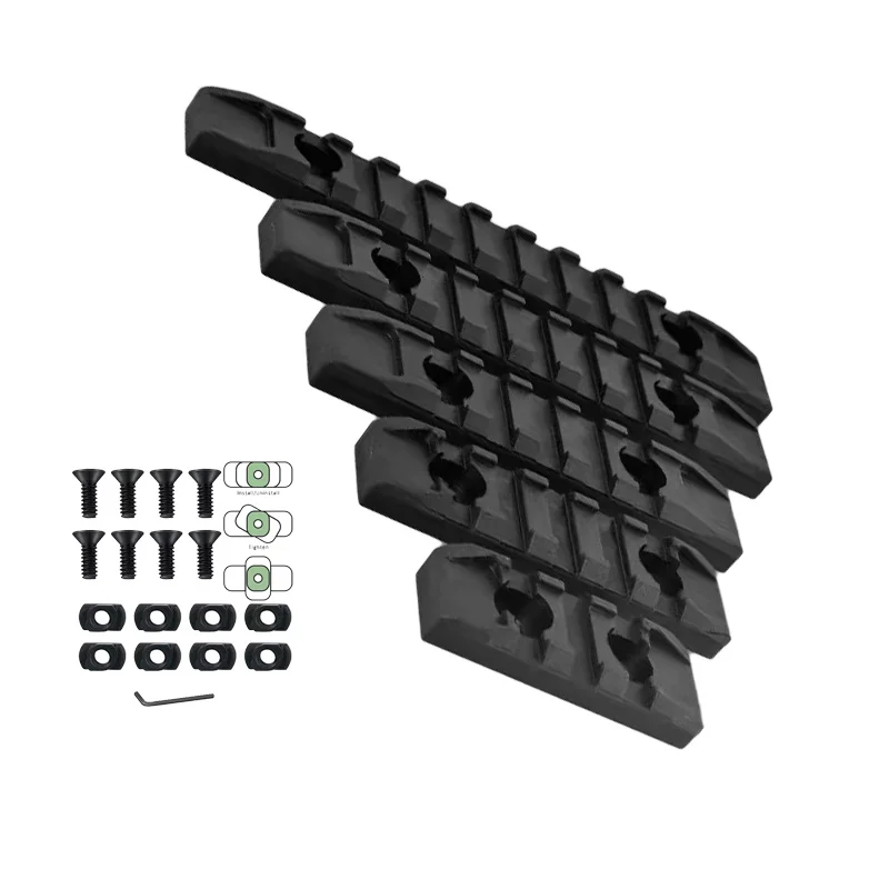 1 Juego (5 uds) guardamanos Picatinny de carril de polímero 3/5/7/9 ranuras para sistema Mlok y Kemod, juego de caza al aire libre, accesorios para pistola de juguete - imagen 3
